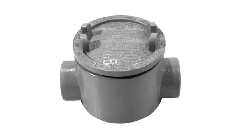 CAJA REDONDA TIPO GUAC HIERRO. 1-1/2" COVER Ø3'' NEMA 7, CL1 DIV1&2, UL