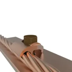 CONECTOR MECANICO CU TIPO GBM P/CABLE 2/0AWG-250MCM A BARRA 1/4" PERNO 1/2" UL