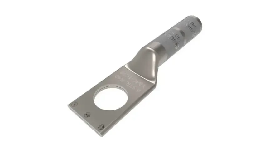 TERMINAL DE COMPRESION BARRIL LARGO CU/ES #4AWG Ø1/4" 35kV, UL