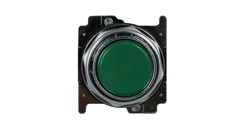 PULSADOR RASANTE HEAVY DUTY COLOR VERDE, 1NO, 30.5mm
