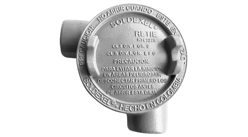 CAJA REDONDA TIPO GUAN AL. 1-1/4" COVER Ø5'' NEMA 7, CL1 DIV1&2