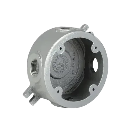 CAJA REDONDA TIPO VLJX HIERRO C/4 HUBØ3/4" NEMA 4X, UL