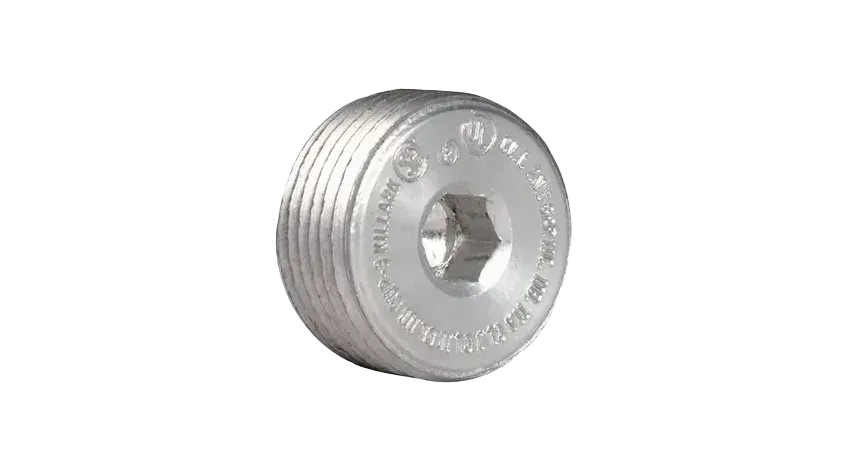 TAPÓN RECESSED ALUMINIO 1-1/2" (1/2” ALLEN KEY) CL1 DIV1&2, UL