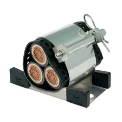 ABRAZADERA CABLE CLEAT CYCLONE I AL. SINGLE Ø55-69mm / TREFOIL Ø37-47mm IEC 61914