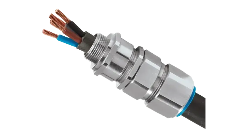 CONECTOR P/CABLE ARM. TIPO E1FW R: 14.0-22.0mm LT. NIQ. 1" IP68, CL1 DIV2, IECEx/CSA