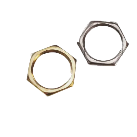 CONTRATUERCA HEXAGONAL 1-1/2" LATON NIQUELADO