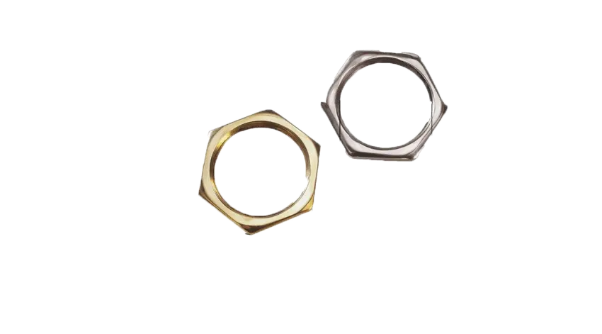 CONTRATUERCA HEXAGONAL 40mm LATON NIQUELADO HEAVY DUTY