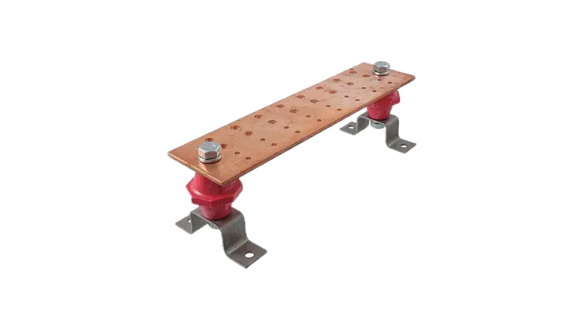 BARRA DE CONEXION COBRE 1/4"X4"X20" + KIT DE MONTAJE