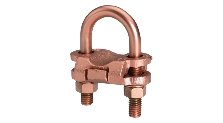 CONECTOR TIERRA CU P/2 CABLES PARAL. 4AWG-2/0AWG Y PERPEND TUBO 1/2"-3/4" Ø7/8"-1" UL
