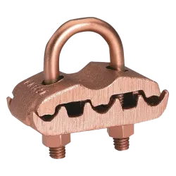 CONECTOR TIERRA CU P/3 CABLES 4AWG-2/0AWG A TUBO 2"-2-3/8" Ø2-3/8"-2-7/8" PERNO 3/8" UL