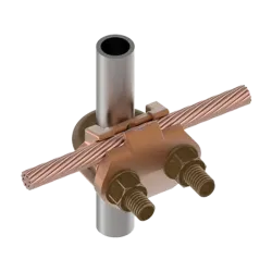 CONECTOR TIERRA CU P/CABLE 4AWG-2/0AWG A TUBO 1/2"-3/4" Ø7/8"-1" UL