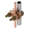 CONECTOR TIERRA CU P/CABLE 4AWG-2/0AWG A TUBO 1/2"-3/4" Ø7/8"-1" UL