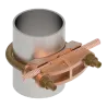 CONECTOR TIERRA CU P/CABLE 4AWG-2/0AWG A TUBO 2-1/2" Ø2-1/2"-2-7/8" UL