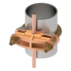 CONECTOR TIERRA CU P/CABLE 4AWG-2/0AWG A TUBO 2-1/2" Ø2-1/2"-2-7/8" UL