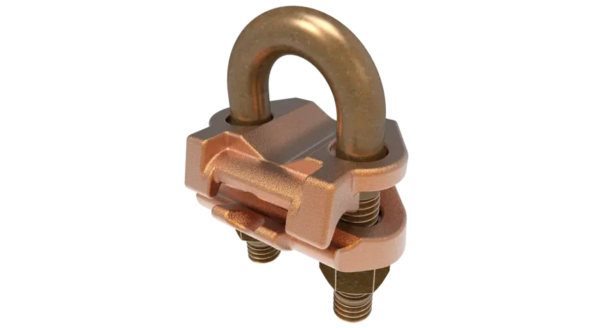 CONECTOR TIERRA CU P/CABLE 4AWG-2/0AWG A TUBO 3/8" Ø5/8"-3/4" UL