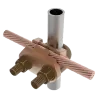 CONECTOR TIERRA CU P/CABLE 4AWG-2/0AWG A TUBO 3/8" Ø5/8"-3/4" UL