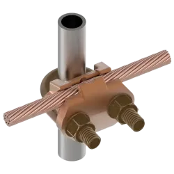 CONECTOR TIERRA CU P/CABLE 4AWG-2/0AWG A TUBO 3/8" Ø5/8"-3/4" UL