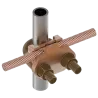 CONECTOR TIERRA CU P/CABLE 4AWG-2/0AWG A TUBO 3/8" Ø5/8"-3/4" UL
