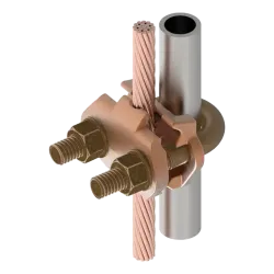 CONECTOR TIERRA CU P/CABLE 4AWG-2/0AWG A TUBO 3/8" Ø5/8"-3/4" UL