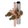 CONECTOR TIERRA CU P/CABLE 4AWG-2/0AWG A TUBO 3/8" Ø5/8"-3/4" UL