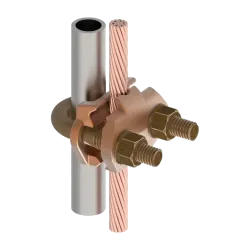 CONECTOR TIERRA CU P/CABLE 4AWG-2/0AWG A TUBO 3/8" Ø5/8"-3/4" UL