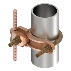 CONECTOR TIERRA CU P/CABLE 4AWG-4/0AWG A TUBO 1-1/4"-2" PERNO 3/8" UL