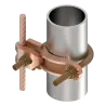 CONECTOR TIERRA CU P/CABLE 4AWG-4/0AWG A TUBO 1-1/4"-2" PERNO 3/8" UL