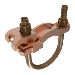 CONECTOR TIERRA CU P/CABLE 4AWG-4/0AWG A TUBO 2-1/2"-3-1/2" PERNO 3/8" UL