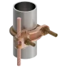CONECTOR TIERRA CU P/CABLE 4AWG-4/0AWG A TUBO 2-1/2"-3-1/2" PERNO 3/8" UL