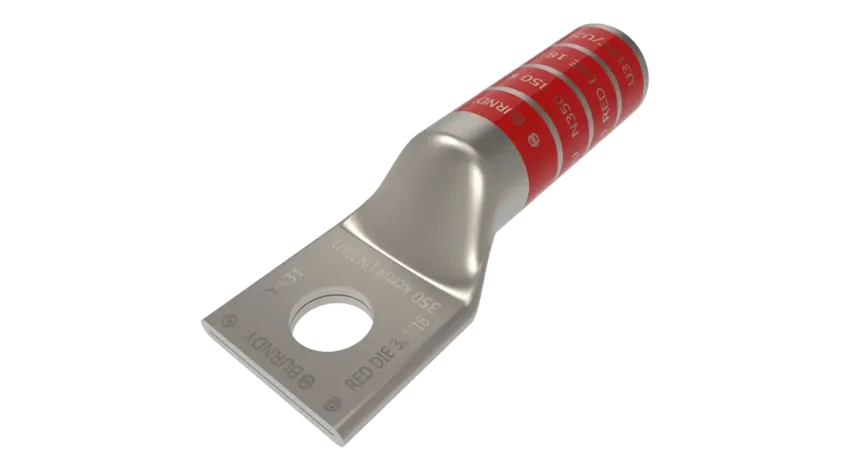 TERMINAL DE COMPRESION BARRIL LARGO CU/ES #350MCM Ø1/2" 35kV, UL