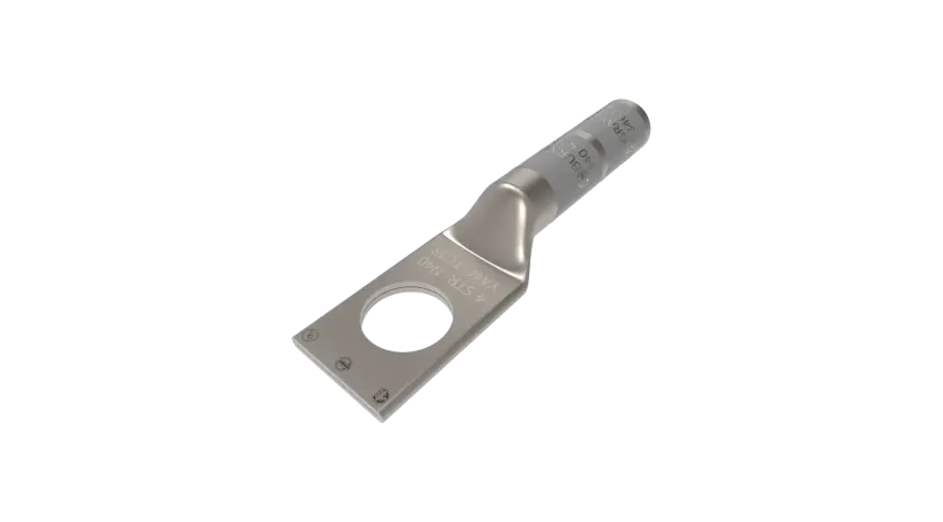 TERMINAL DE COMPRESION BARRIL LARGO CU/ES #4AWG Ø3/8" 35kV, UL