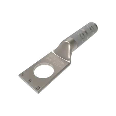TERMINAL DE COMPRESION BARRIL LARGO CU/ES #4AWG Ø3/8" 35kV, UL