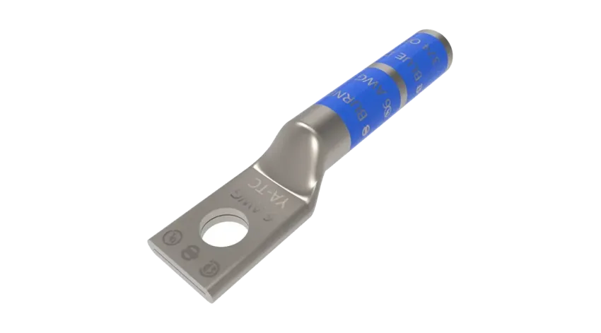 TERMINAL DE COMPRESION BARRIL LARGO CU/ES #6AWG Ø1/2" 35kV, UL