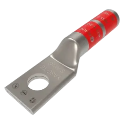 TERMINAL DE COMPRESION BARRIL LARGO CU/ES #8AWG Ø3/8" 35kV, UL
