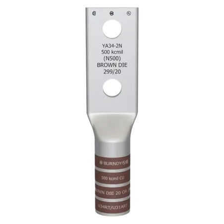 TERMINAL DE COMPRESION BARRIL LARGO CU/ES 500MCM 2Ø1/2" EEH:1-3/4" 35k