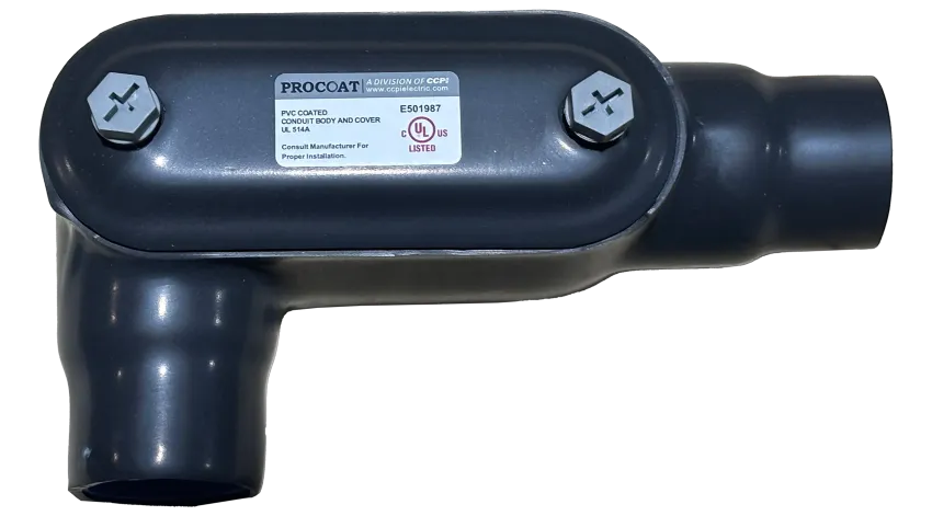 CAJA CONDULET FORM 7 TIPO LR 1-1/2" REVESTIDA DE PVC, ETL/UL