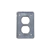 TAPA TOMACORRIENTE DOBLE P/CAJA FS ACERO 4X2, UL