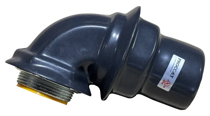 CONECTOR CURVO LIQUIDTIGHT ACERO DE 3/4"X90° REVESTIDO DE PVC, UL