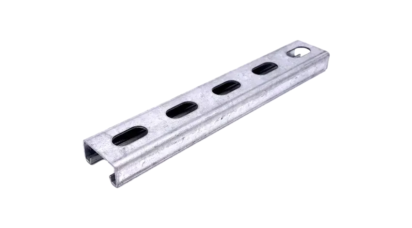 CANAL STRUT BAJO RANURADO ACERO 1-5/8"X13/16"X10FT e:2.6mm HDG