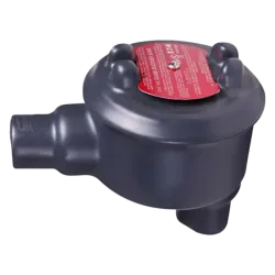 CAJA REDONDA TIPO GUAB AL. 3/4" COVER Ø3'' REVESTIDA DE PVC, NEMA 7, CL1 DIV1&2, UL
