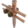 CONECTOR TIERRA CU P/2 CABLES PARAL. 2/0AWG-250MCM Y PERPEND TUBO 3/8" Ø5/8"-3/4" UL
