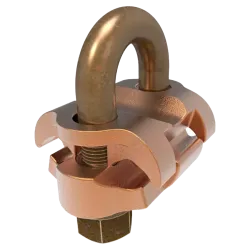 CONECTOR TIERRA CU P/2 CABLES PARAL. 2/0AWG-250MCM Y PERPEND TUBO 3/8" Ø5/8"-3/4" UL