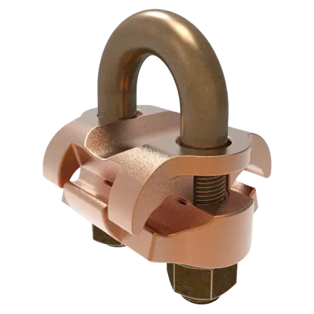 CONECTOR TIERRA CU P/2 CABLES PARAL. 2/0AWG-250MCM Y PERPEND TUBO 3/8" Ø5/8"-3/4" UL