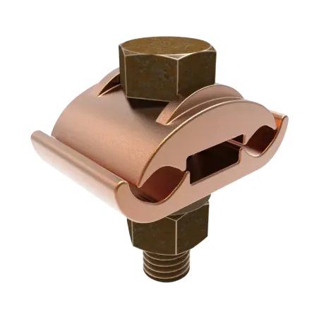 CONECTOR TIERRA DOBLE CU P/2 CABLES PARAL. 2/0AWG - 250MCM A BARRA C/PERNO Ø2-1/4'' UL