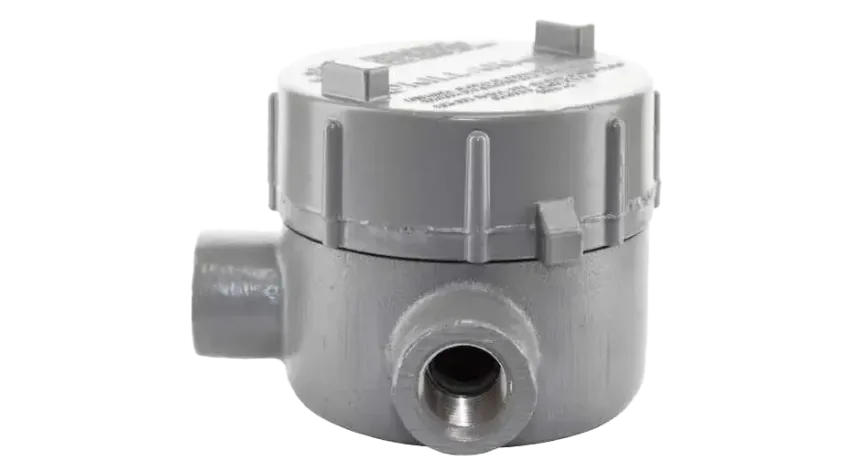 CAJA REDONDA TIPO GUAL HIERRO 1-1/2" COVER Ø5'' NEMA 7, CL1 DIV1&2, UL