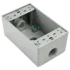 CAJA RECTANGULAR WEATHERPROOF 4"X2"X2"  C/3 HUBØ3/4" UL