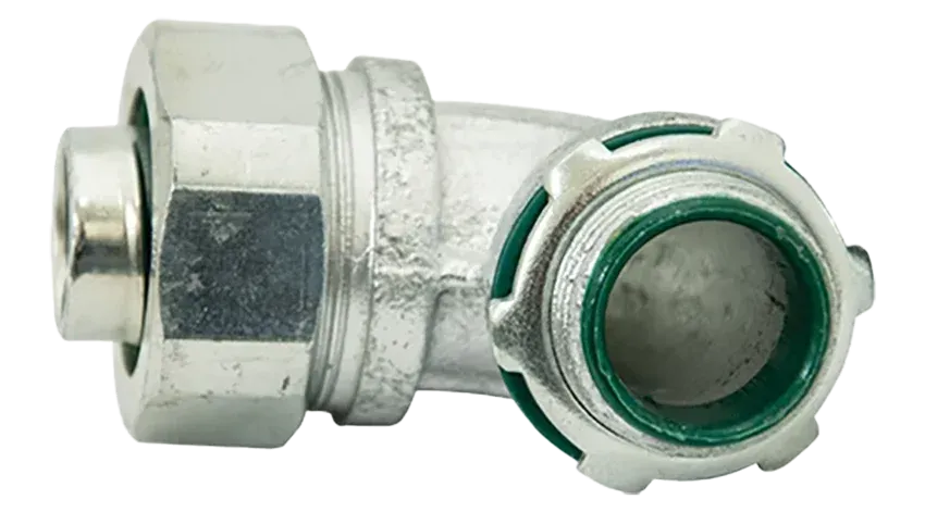CONECTOR LIQUIDTIGHT CURVO AISL. HIERRO 1-1/2"X90° UL