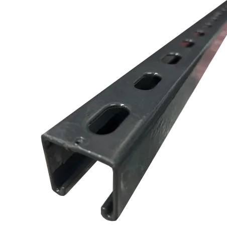 CANAL STRUT ALTO RANURADO ACERO 1-5/8"X1-5/8"X10FT e:2.6mm REVESTIDO DE PVC