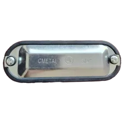 TAPA C/EMPAQUE INTEGRADO P/CAJA CONDULET FORM 5 ACERO DE 3-1/2" 4", UL