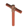 MOLDE EXOTERMICO TIPO CRUZ 4/0AWG SOBRE VARILLA 3/4"